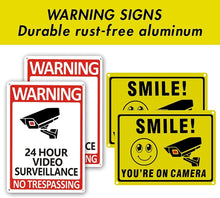 Load image into Gallery viewer, Realistic LED Fake Security Camera Set with Warning Signs - 8 Essential Pieces
