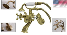Load image into Gallery viewer, Solid Brass 6" Adjustable Vintage Wall-Mount Tub Faucet - Antique Elegance