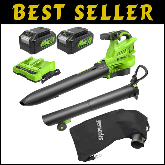 Cordless Green Leaf Blower/Vacuum - 48V Power with Adjustable Speed Control