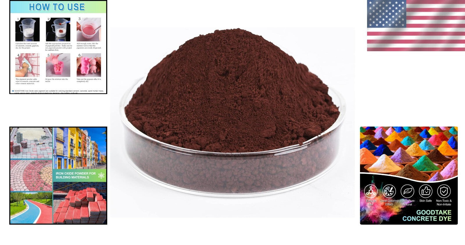 Customizable 32oz Brown Concrete Pigment Powder for Vibrant Color Mixing