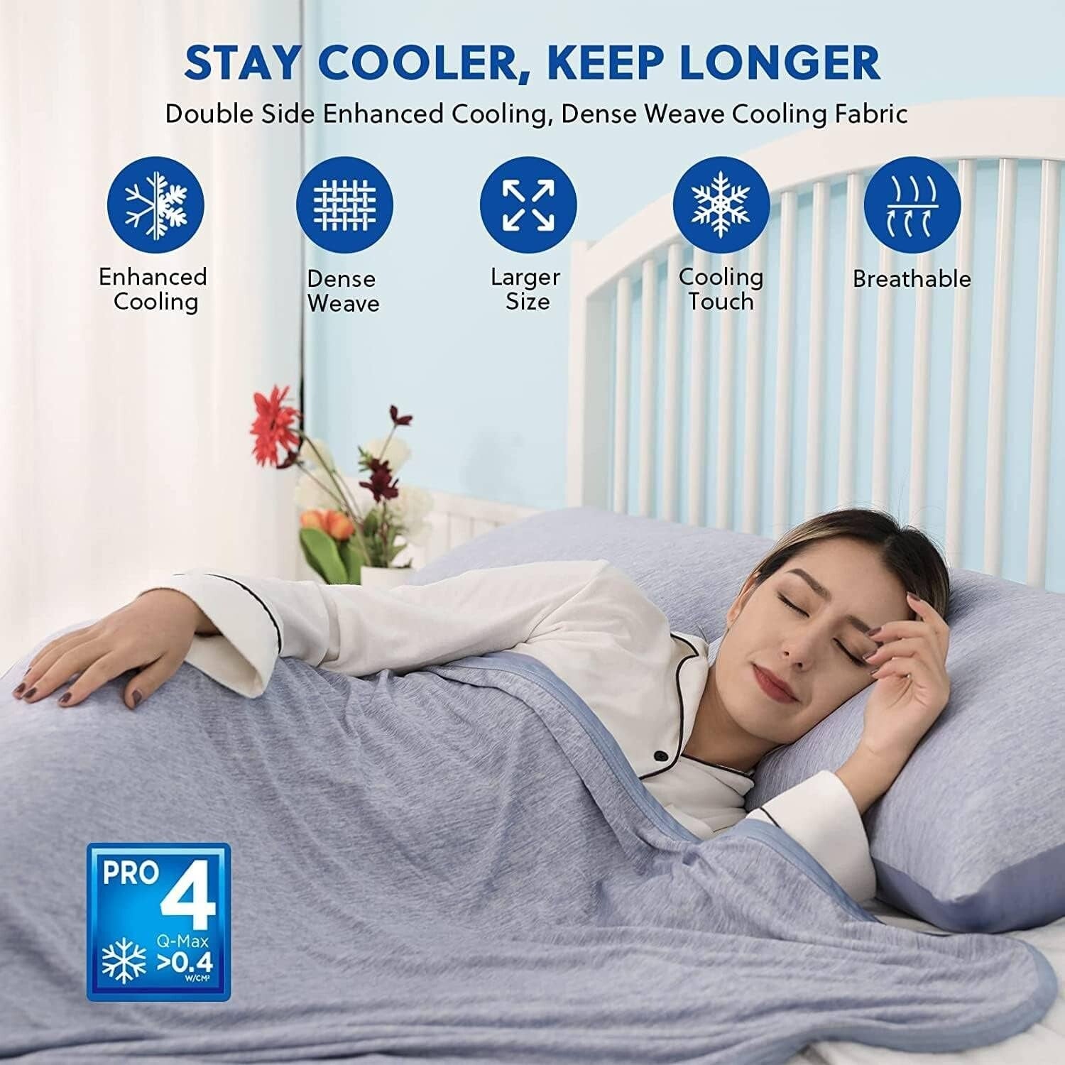 Double-Sided Lightweight Cooling Blanket - Breathable for Hot Summer Nights