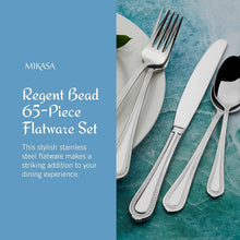 Load image into Gallery viewer, Stain Resistant 65-Piece Stainless Steel Flatware Set with Serving Utensils