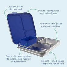 Load image into Gallery viewer, Multi-Compartment Kids Lunch Box - Leak-Proof &amp; Stylish Shark Design for Ages 3+