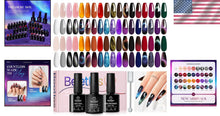 Load image into Gallery viewer, Captivating 39-Pc Gel Nail Polish Collection: Gemstone Colors for Trendy Styles