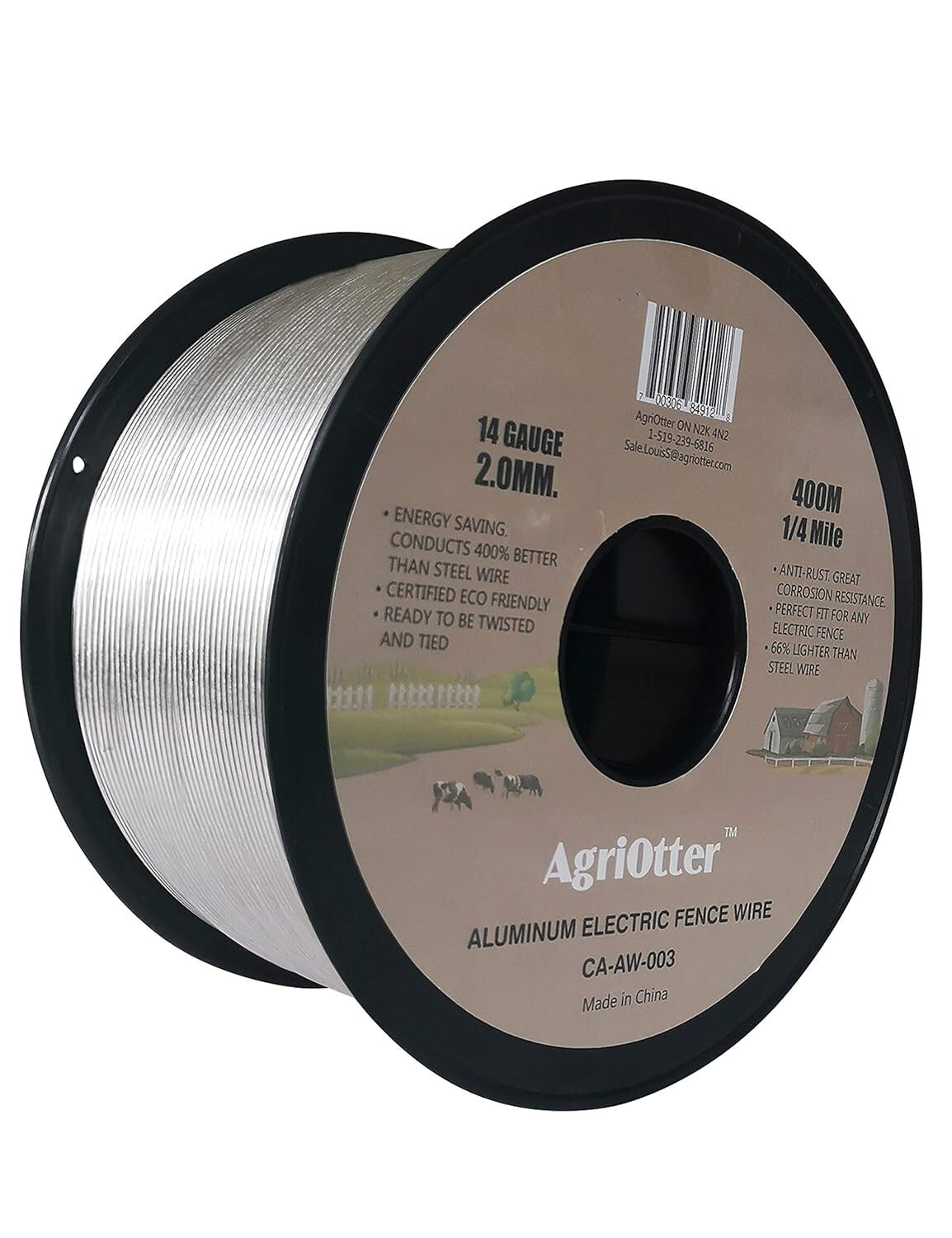 Versatile 14 Gauge Aluminum Wire - Ideal for Electric Fencing or DIY Crafts