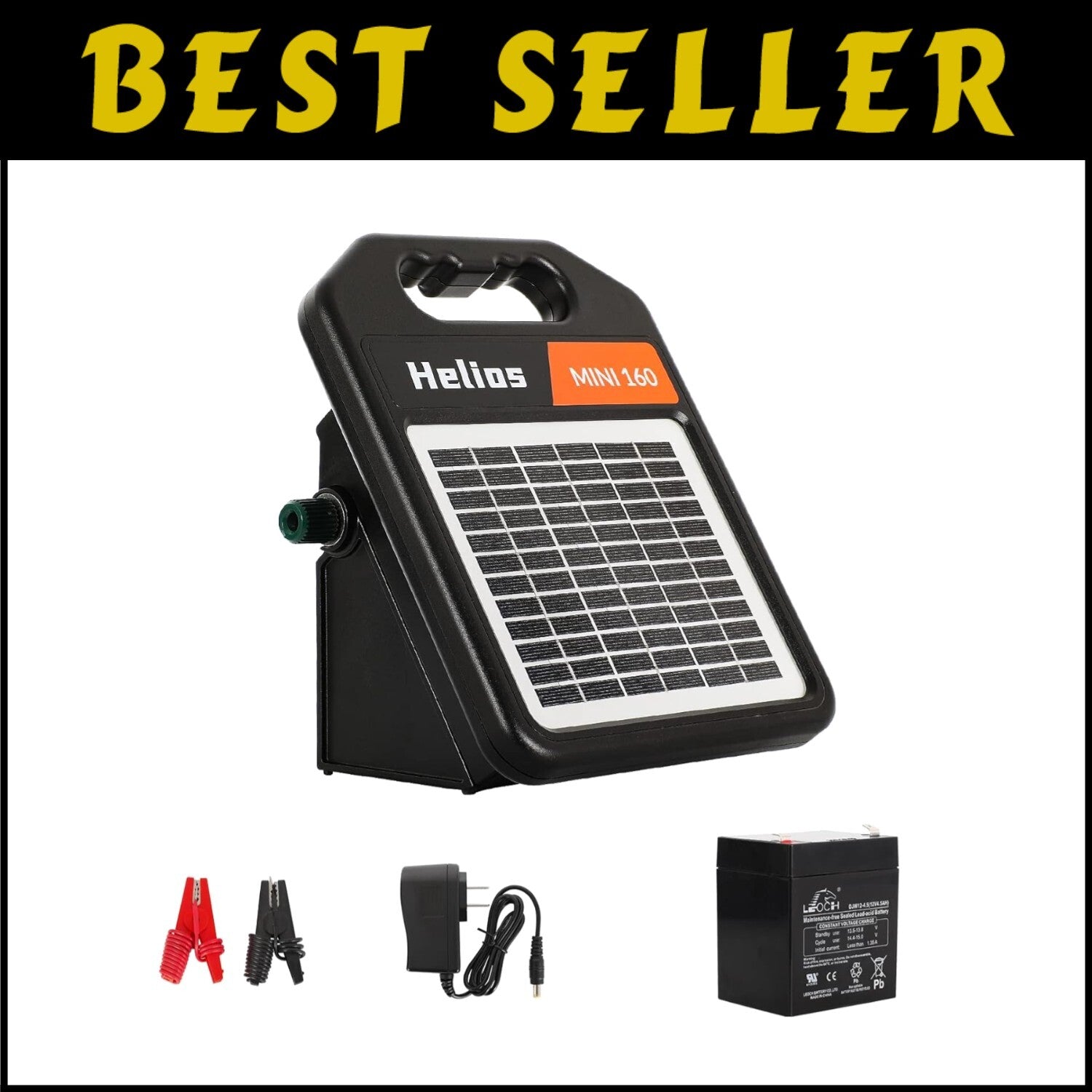 Reliable 10-Mile Solar Electric Fence Energizer - Perfect for Livestock Security