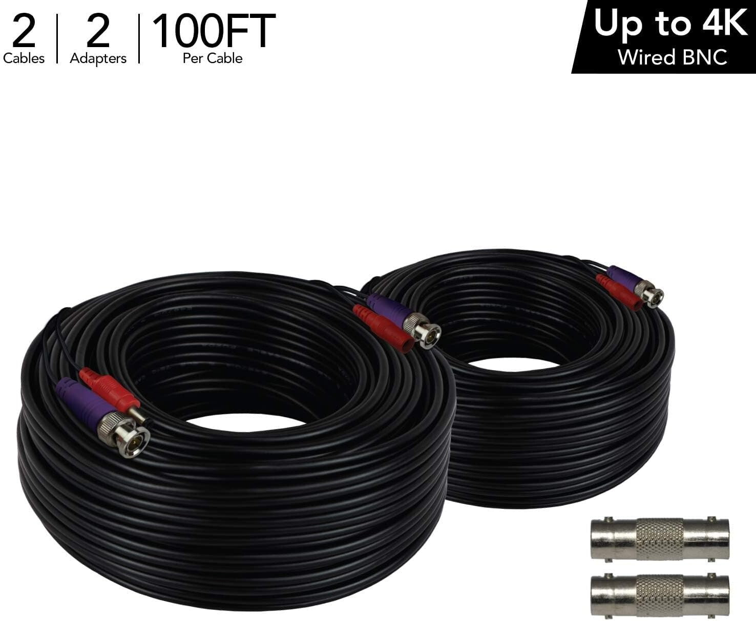 100 ft In-Wall Camera Extension Cable - Perfect for Indoor & Outdoor Security