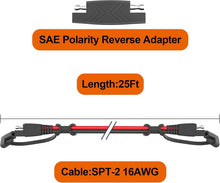 Load image into Gallery viewer, SAE to SAE Quick Disconnect Cables 25FT - Complete 4 Pack with Protection Caps
