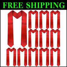 Load image into Gallery viewer, 12-Piece Satin Graduation Sashes - Unisex 70-Inch Blank Stoles for Customization