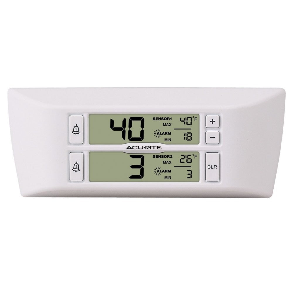 FDA-Certified Digital Wireless Thermometer for Fridge/Freezer with Custom Alarms