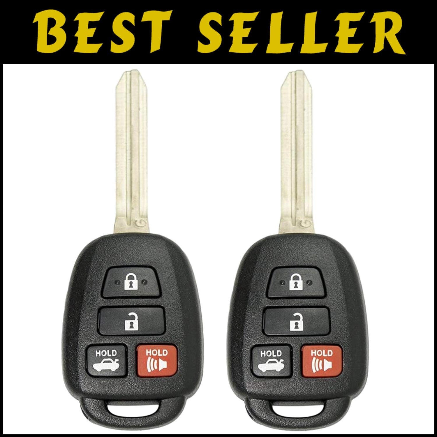 Replacement Key Fob for Toyota Camry 2012-2014 - 3 Button Ergonomic Key Set