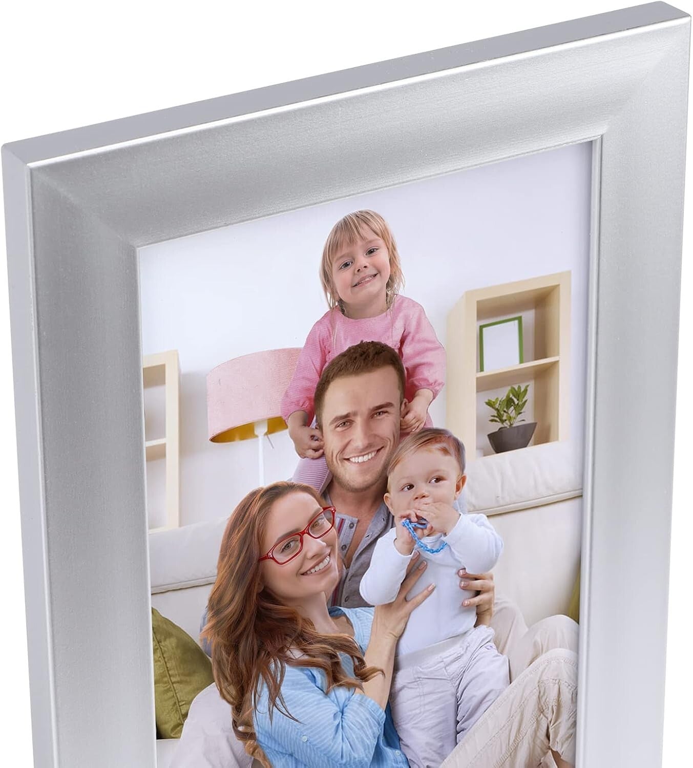 Bulk Set of 12 Glossy 8x10 Silver Frames - Ideal for Collages or Displays