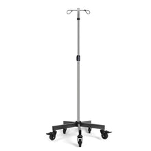 Load image into Gallery viewer, Portable Stainless Steel IV Pole - 2 Hooks, Adjustable Height &amp; Wheels
