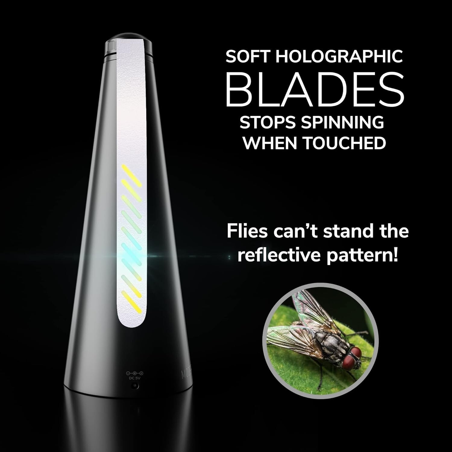 Effective Fly Fan for Outdoor Tables - USB Powered & Battery Operated 2 Pack