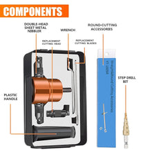 Load image into Gallery viewer, Versatile Metal Cutter with Double Cutting Head and Extra Accessories Included