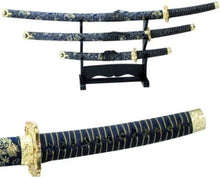Load image into Gallery viewer, Collector's 40-Inch Katana Sword Set with Cord Wrapped Handle &amp; Display Stand