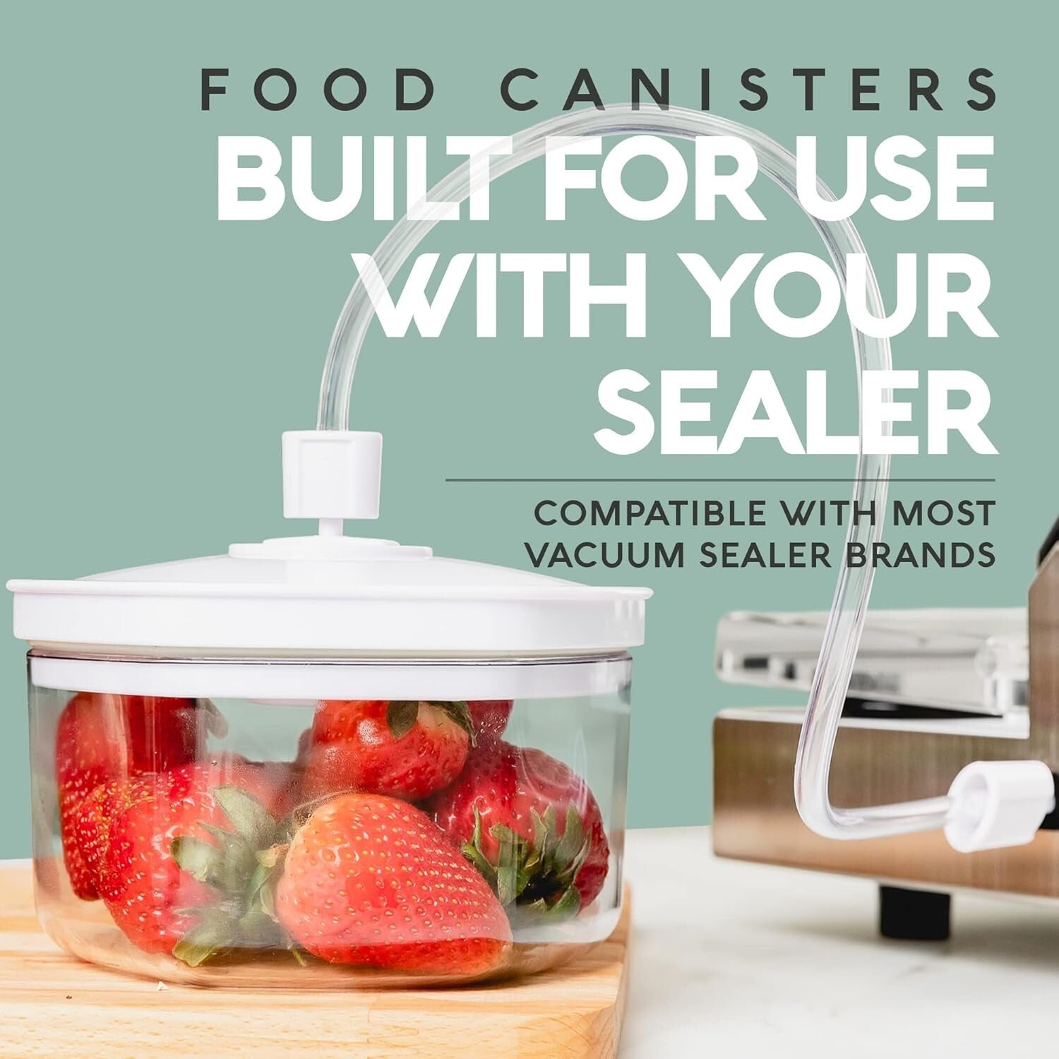 Airtight Vacuum Food Containers - Durable, BPA Free, Effortless Kitchen Storage