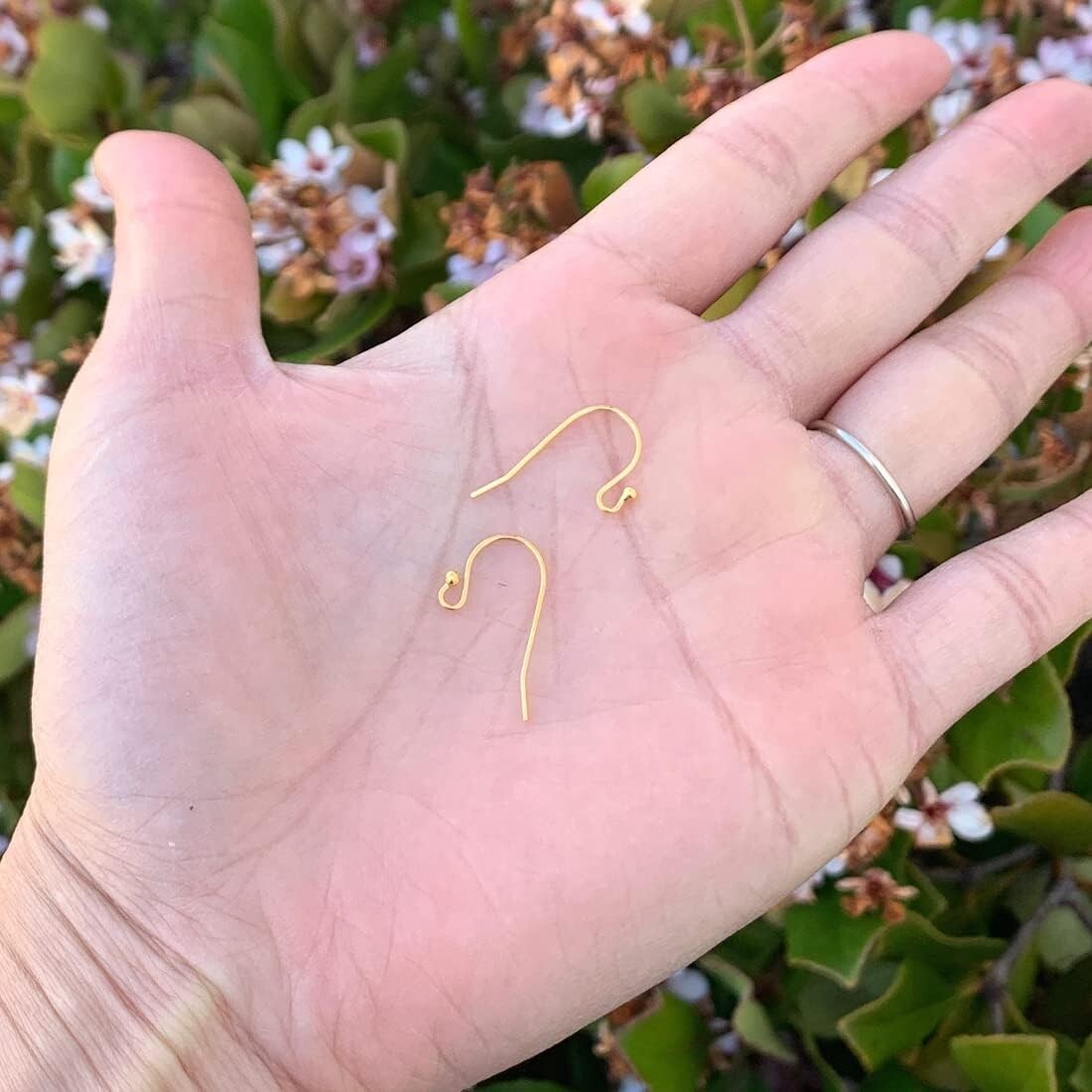 50 Pcs 18k Gold Plated Sterling Silver Ear Wire Hooks for Elegant Jewelry Making