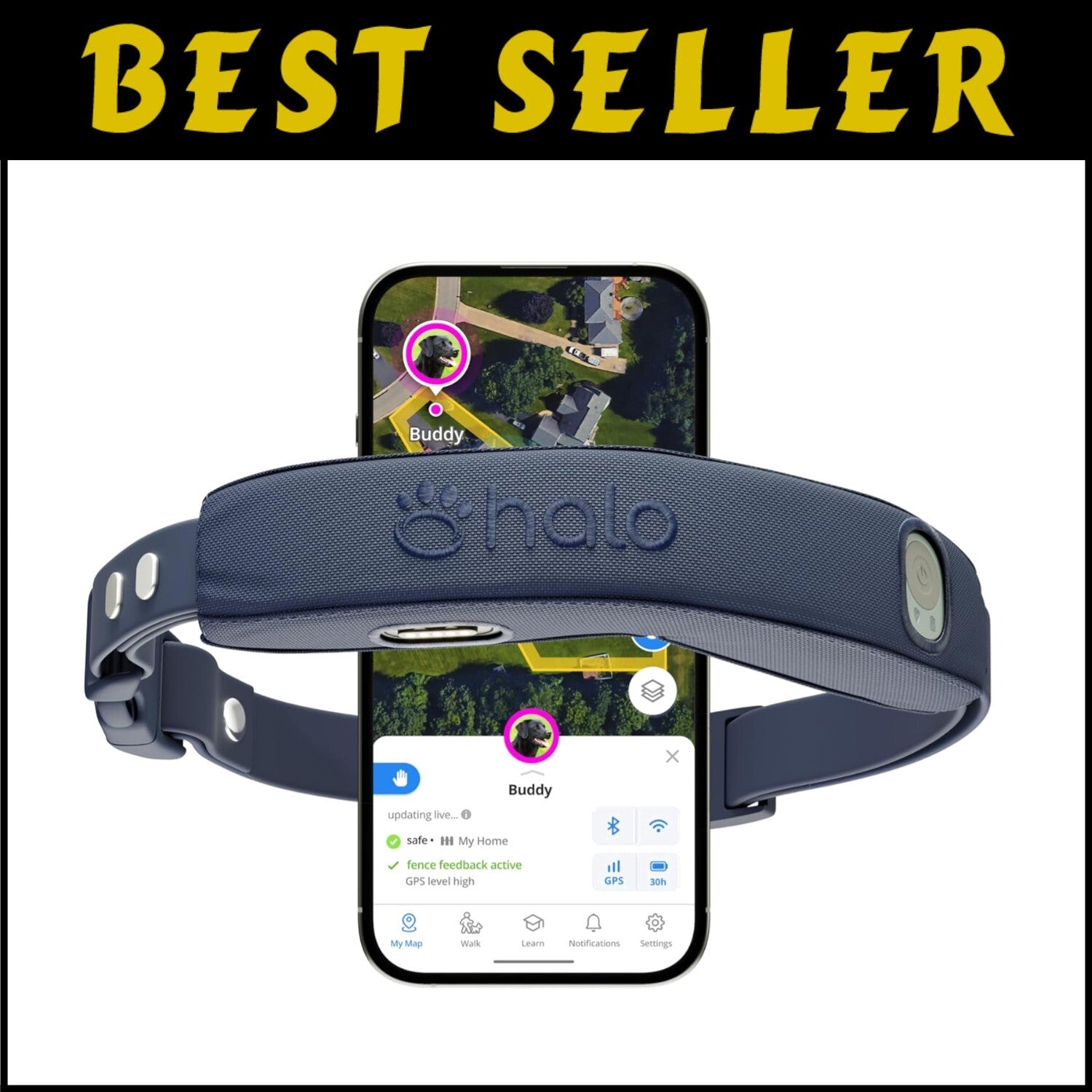 All-New GPS Wireless Dog Fence Collar - Waterproof, Long Battery Life, One Size