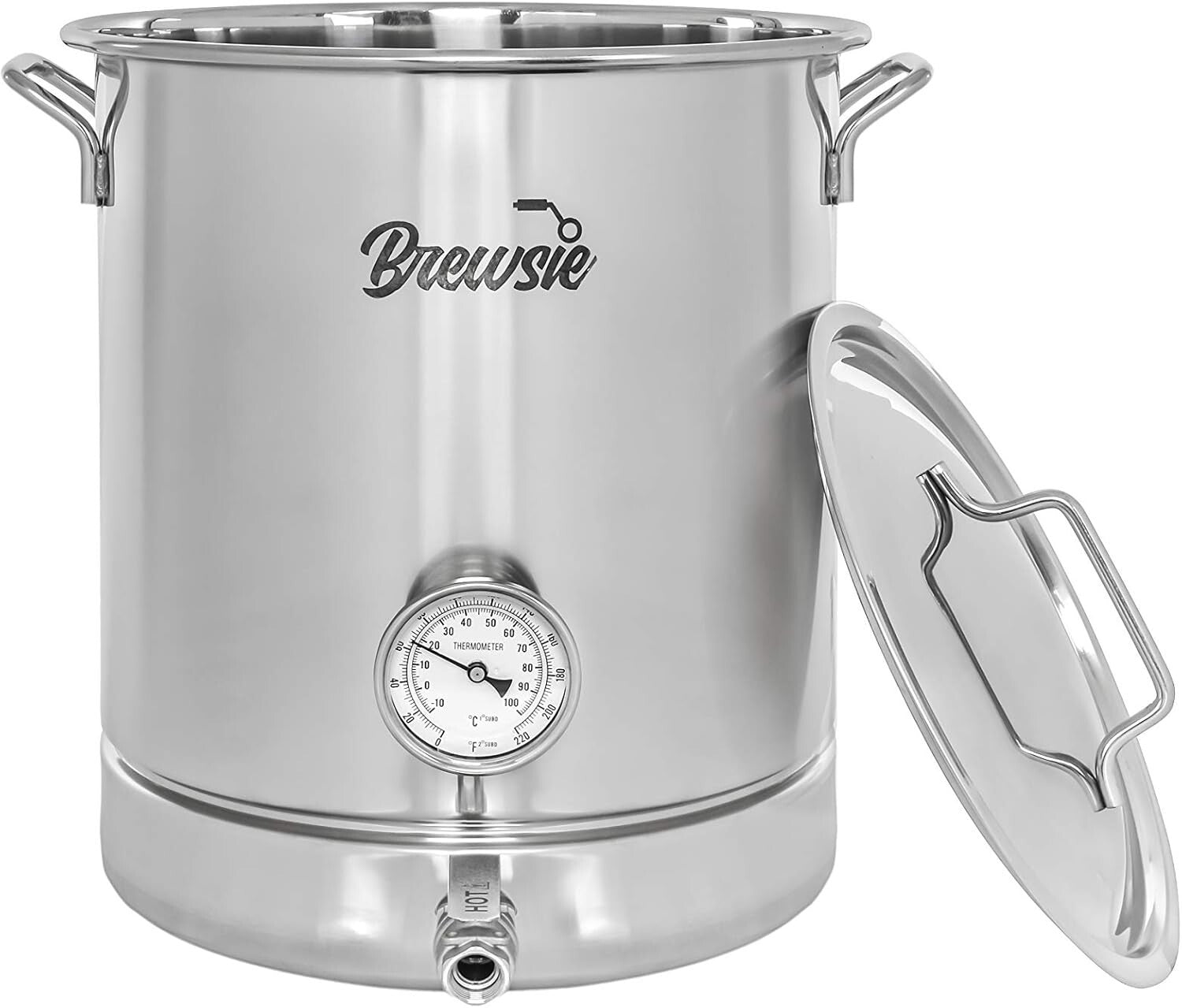 Compact Stainless Steel 16 Gallon Brewing Kettle with Complete Filtration System