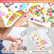 Load image into Gallery viewer, Kid-Friendly Washable Dot Markers Set with Dual Activity Books for Endless Fun