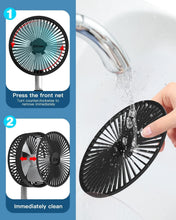Load image into Gallery viewer, Super Quiet Telescopic Desk/Stand Fan - 7200mAh Battery &amp; 4 Speed Settings