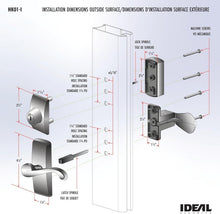 Load image into Gallery viewer, Durable Matte Black Door Lever Set with Keyed Deadbolt Lock - Easy Installation