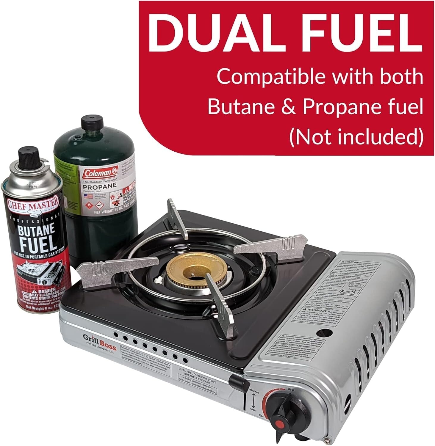 Versatile Grill Boss Camp Stove - Ideal for Tailgating, Hiking & Emergencies