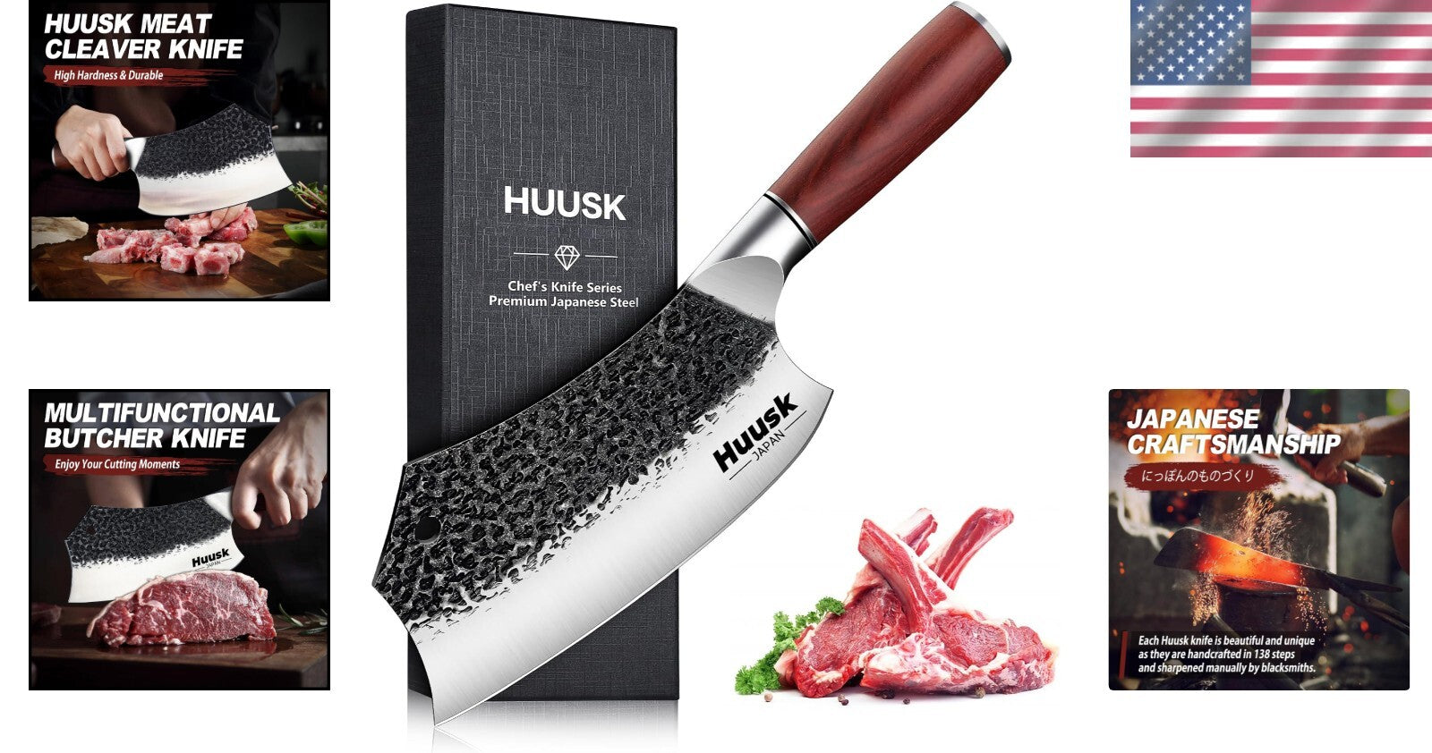 Elegant Handcrafted 7 Inch Meat Cleaver - Perfect for Home Cooks & Professionals