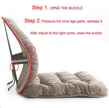 Load image into Gallery viewer, Polyester Cotton Lumbar Support &amp; Seat Cushion for Back Pain Relief - Large Size