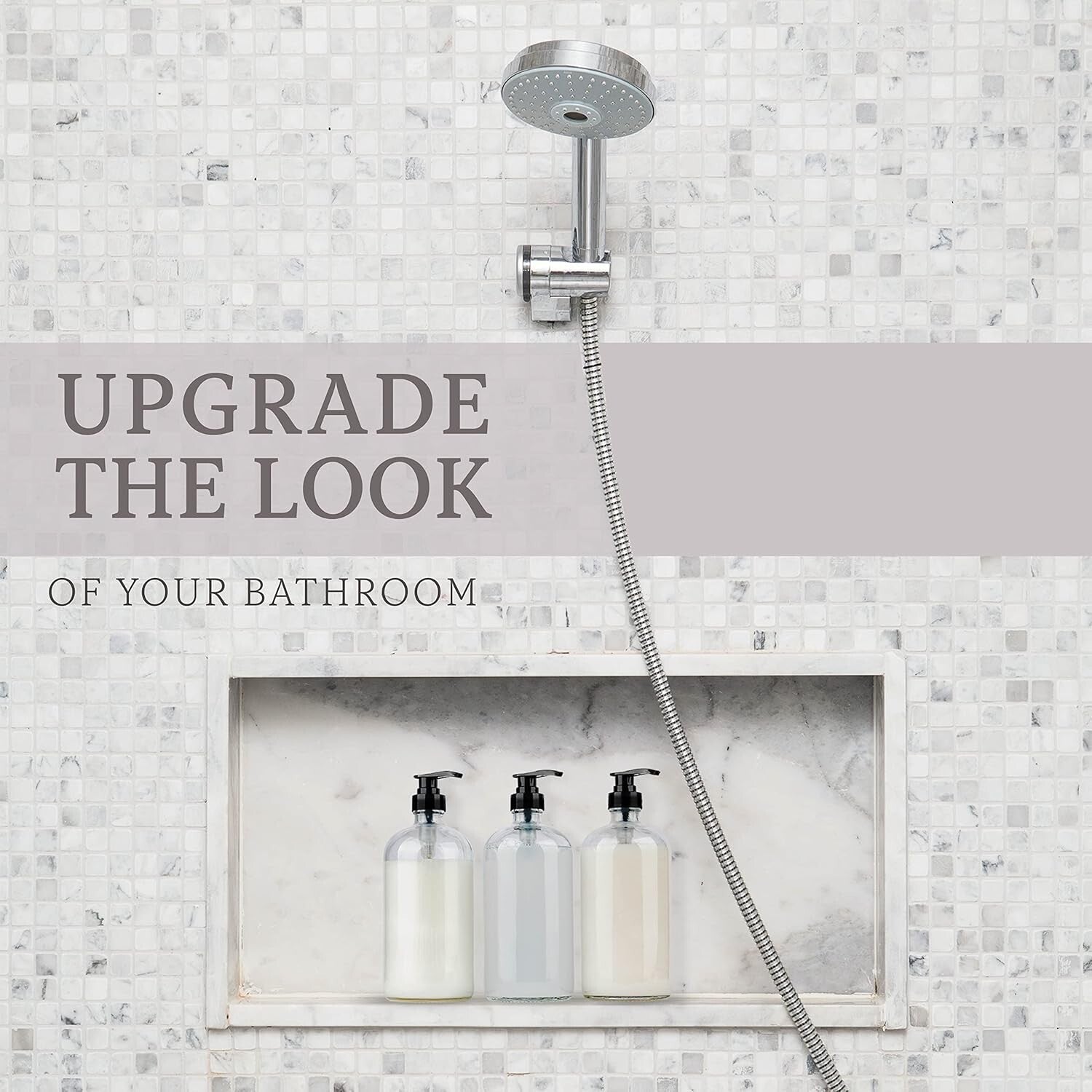 Stylish 32 oz Clear Refillable Shampoo Pump Bottle - Eco-Conscious Living