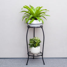 Load image into Gallery viewer, Rustproof 2 Pack Metal Planter Stands - Minimalist Design for Indoors &amp; Outdoors
