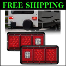 Load image into Gallery viewer, LED Triple Tail Light 2PCS - Waterproof Red Stop Brake &amp; Turn Signals for RVs