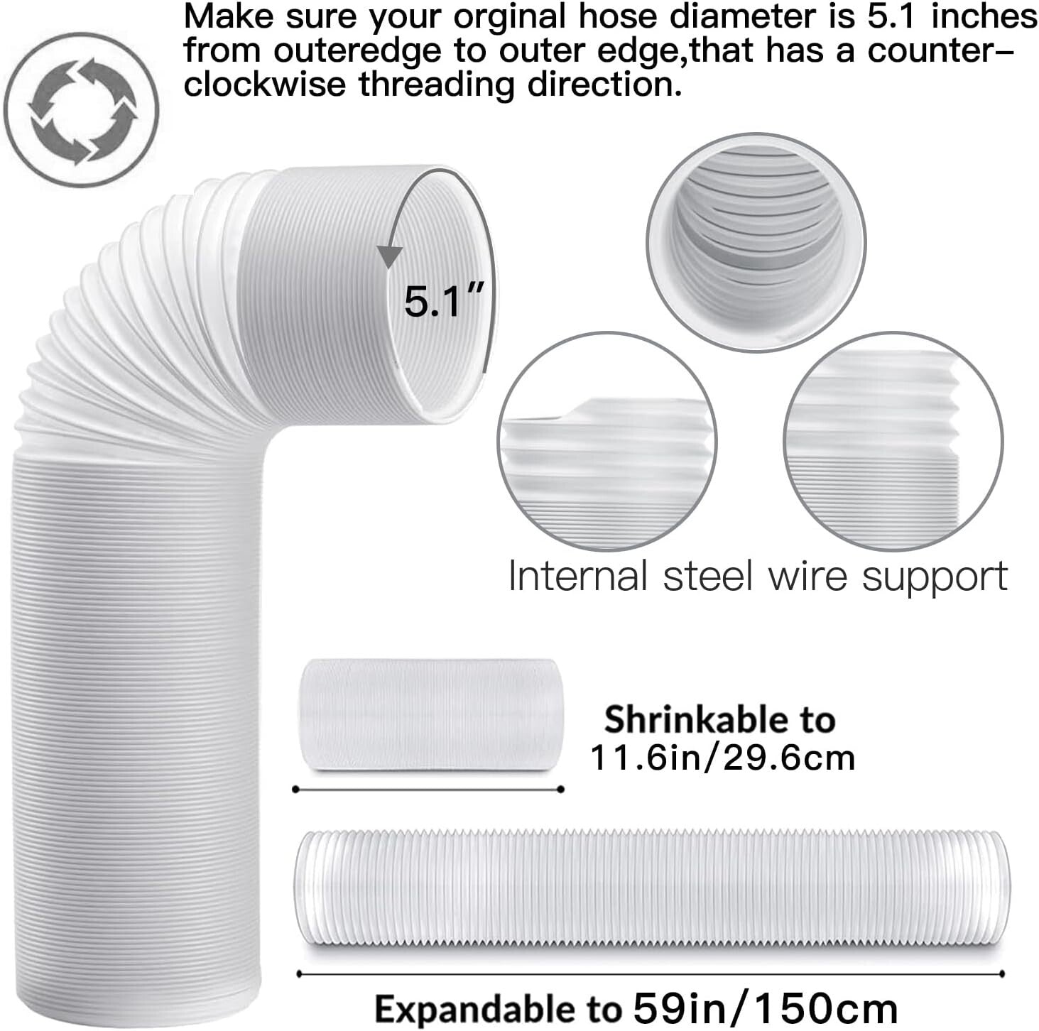 Easy Setup 95-Inch Sliding Door AC Vent Kit with Security Lock - Energy Saving