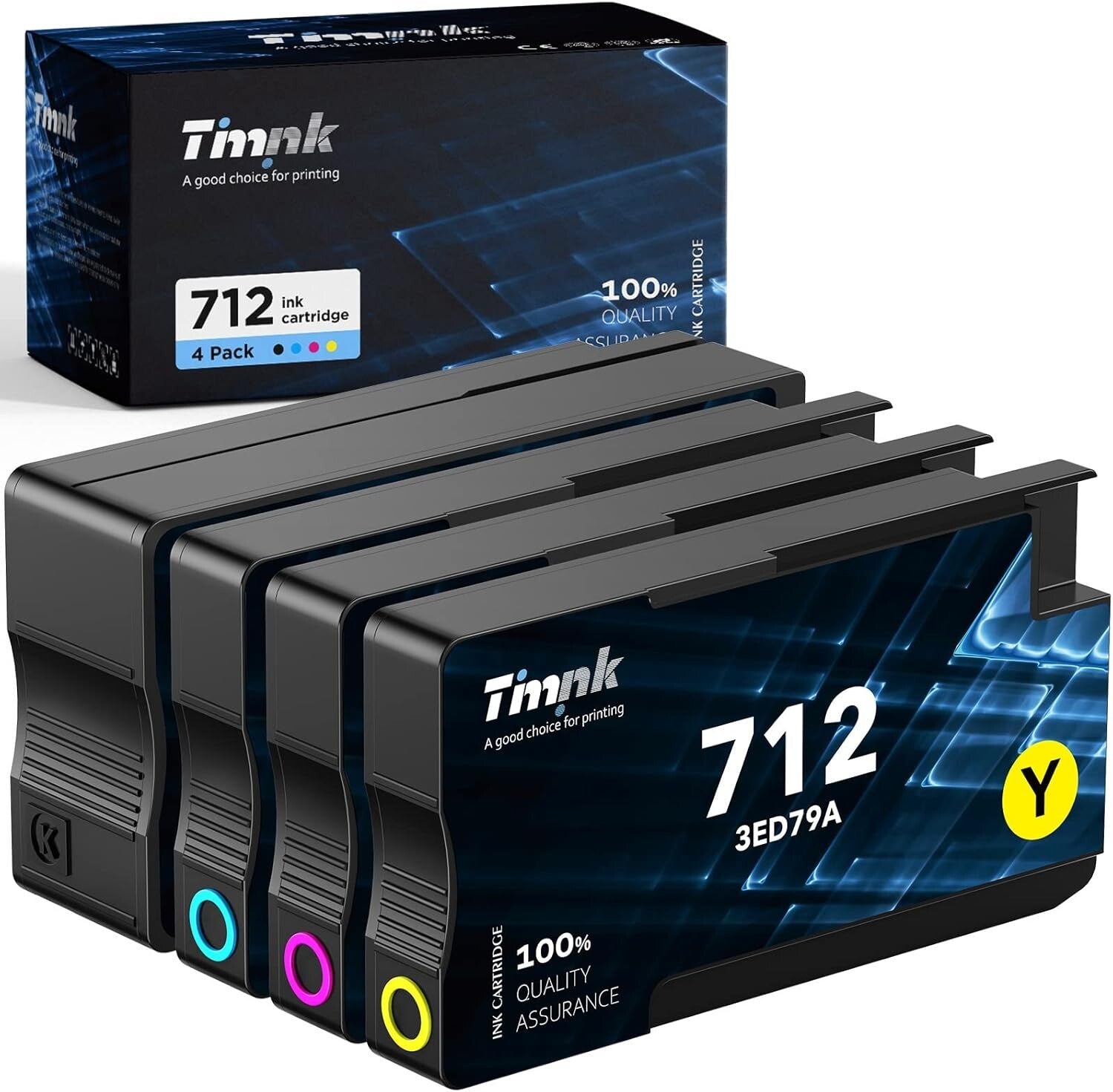 Ultimate Ink Combo: 712 Cartridges with Enhanced Capacity for DesignJet Printers