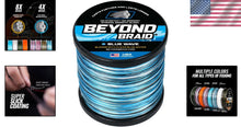 Load image into Gallery viewer, Ultimate 80lb Braided Fishing Line - Abrasion Resistant &amp; Low Memory - Blue Camo