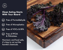 Load image into Gallery viewer, Functional 20x15 in Walnut Cutting Board with Juice Groove for Hassle-Free Prep