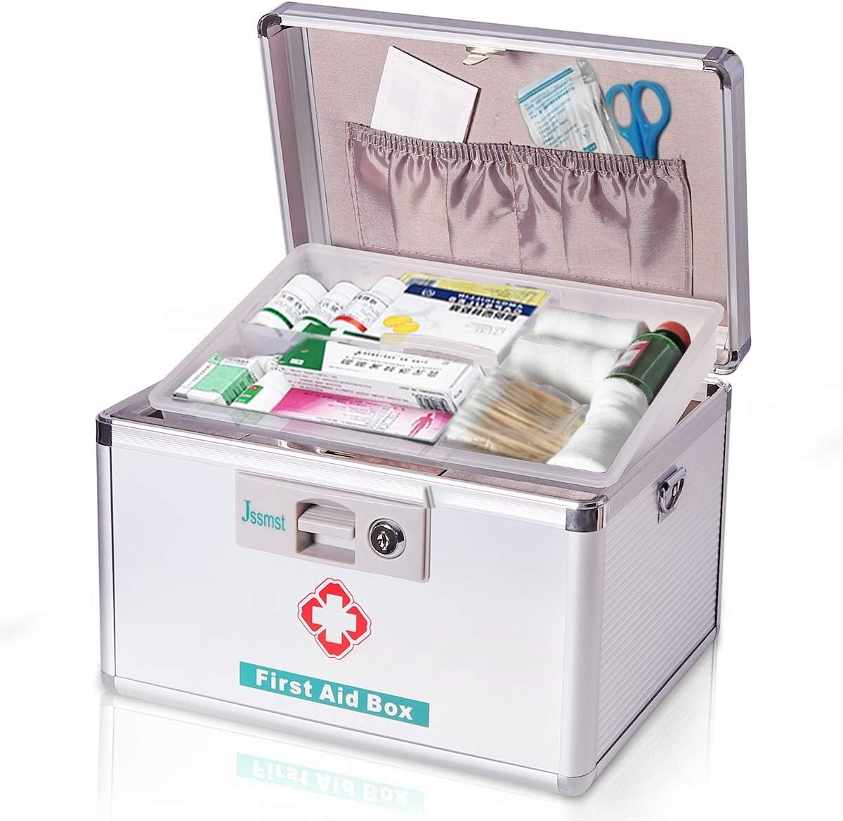 Durable Lockable Medicine Box with Plush Interior - 4.1 lb Lightweight Design