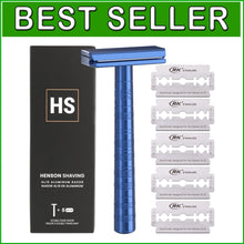 Load image into Gallery viewer, Precision Engineered Steel Blue Safety Razor - Mild Aggression &amp; Eco-Friendly