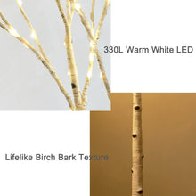 Load image into Gallery viewer, Stylish 6FT Birch Tree Featuring 330 Fairy Lights - Ideal for Indoor/Outdoor Use