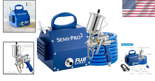Semi-PRO 2 Gravity HVLP Spray Gun System with Lightweight Design & Accessories