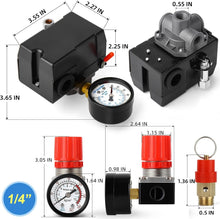 Load image into Gallery viewer, Compact Air Compressor Pressure Switch with Regulator &amp; Complete Accessory Kit