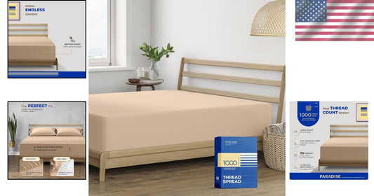 Deep Pocket California King Fitted Sheet - Fade Resistant Egyptian Cotton, Taupe