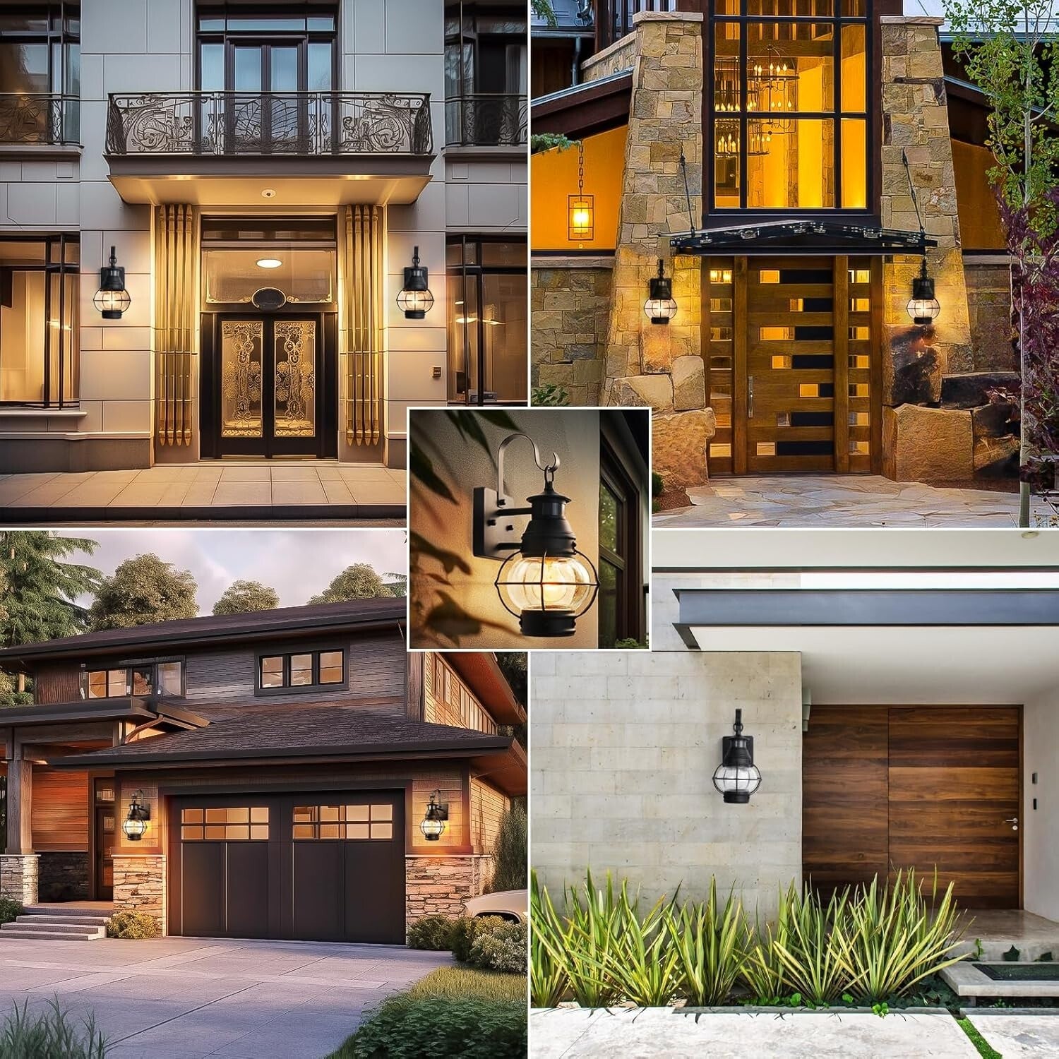 Elegant Waterproof Motion Sensor Porch Lights - 2 Pack for Gardens & Garages