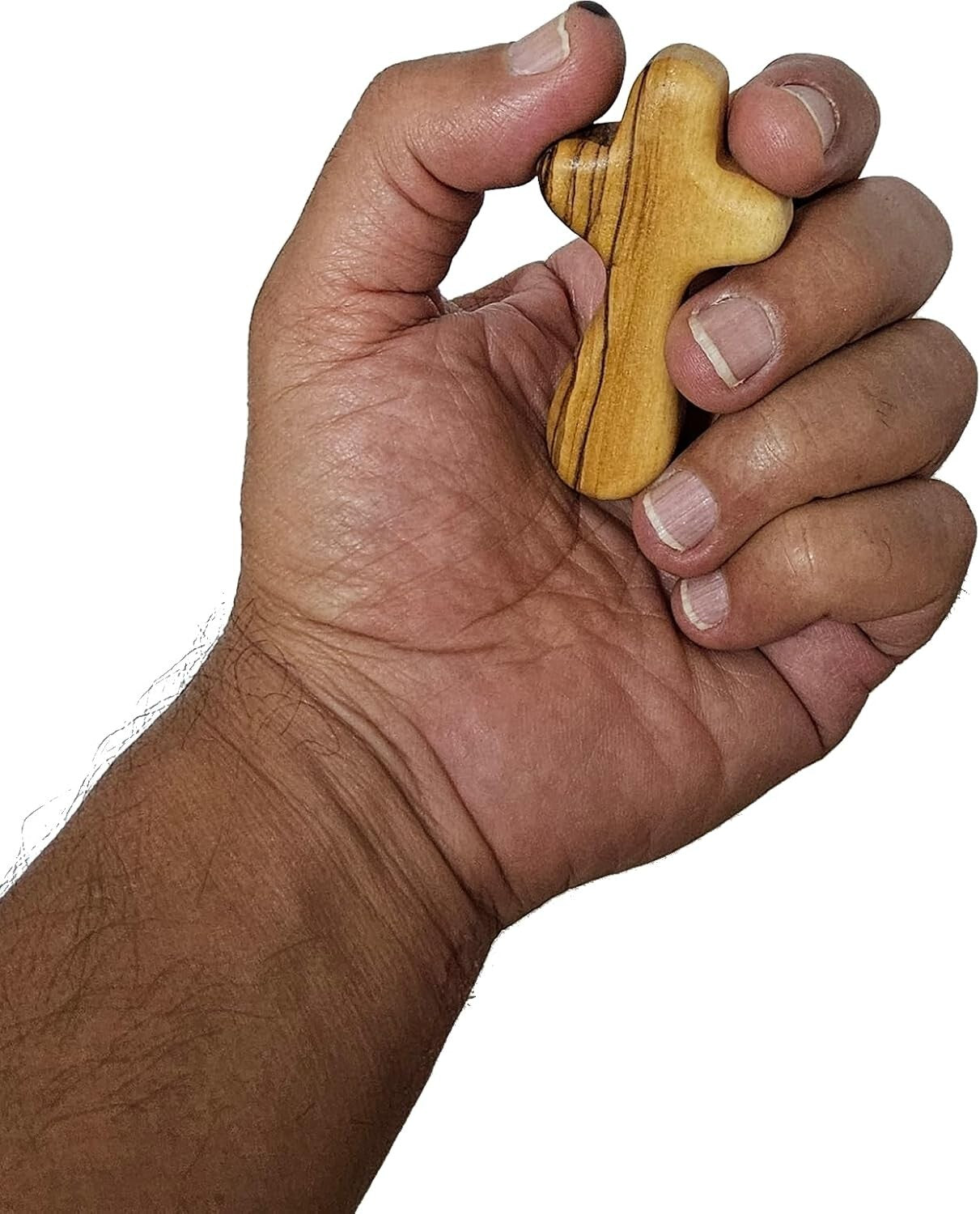 100 Handmade Olive Wood Crosses - 2.5 Inch Pocket Crucifix with Prayer Card