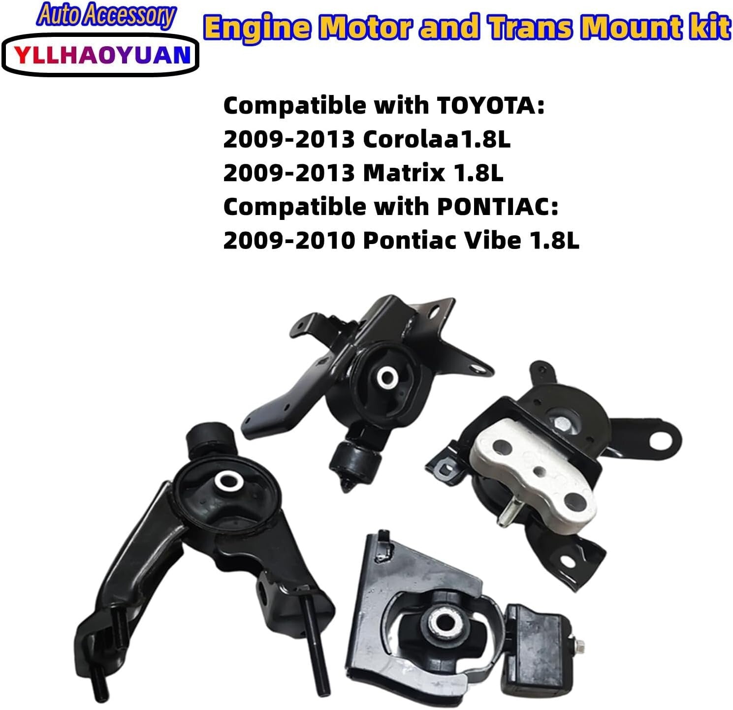 High-Quality Engine Mounts Compatible with 2009-2013 Corolla & Pontiac Vibe