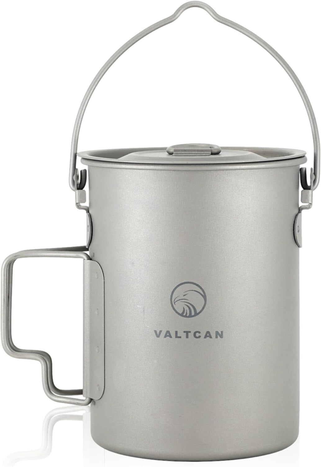Lightweight 0.95qt Titanium Picnic Pot with Built-in Handles and Storage Bag