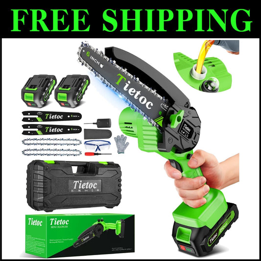 Battery-Powered 6-Inch Mini Chainsaw for Gardeners – Ultimate Cutting Tool Gift