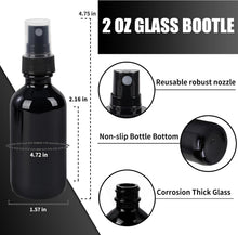 Load image into Gallery viewer, Portable 2 oz Glass Sprayers - Durable Mist Bottles for Essential Oils &amp; Travel