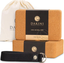 Load image into Gallery viewer, Eco-Friendly Yoga Blocks 2 Pack with Adjustable Strap - 9x6x3 Inch Durability